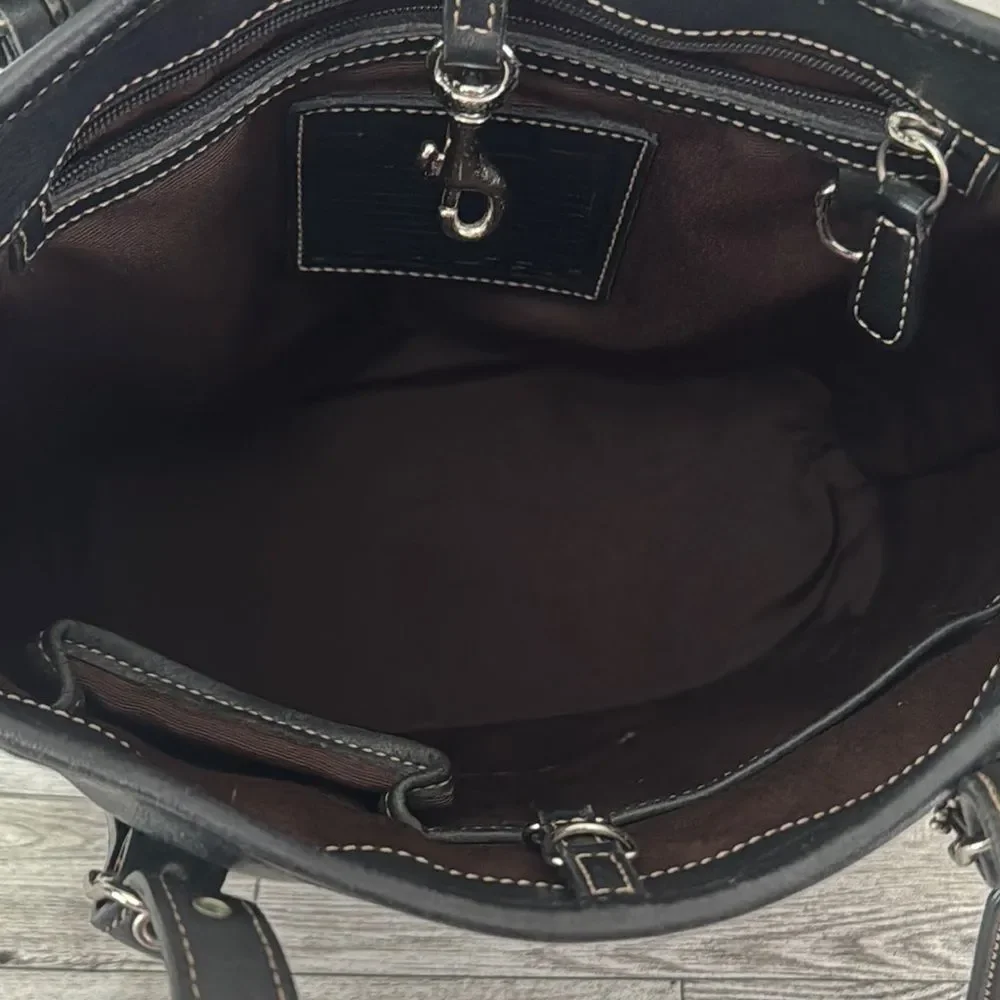 Coach Vintage Hampton Legacy Black Leatherware Tote